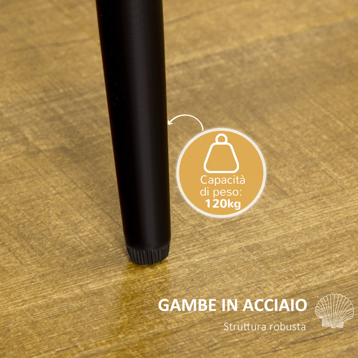 easycomfort easycomfort set 2 sedie da salotto e sala da pranzo imbottite in metallo e tessuto effetto velluto beige 52x54x79 cm