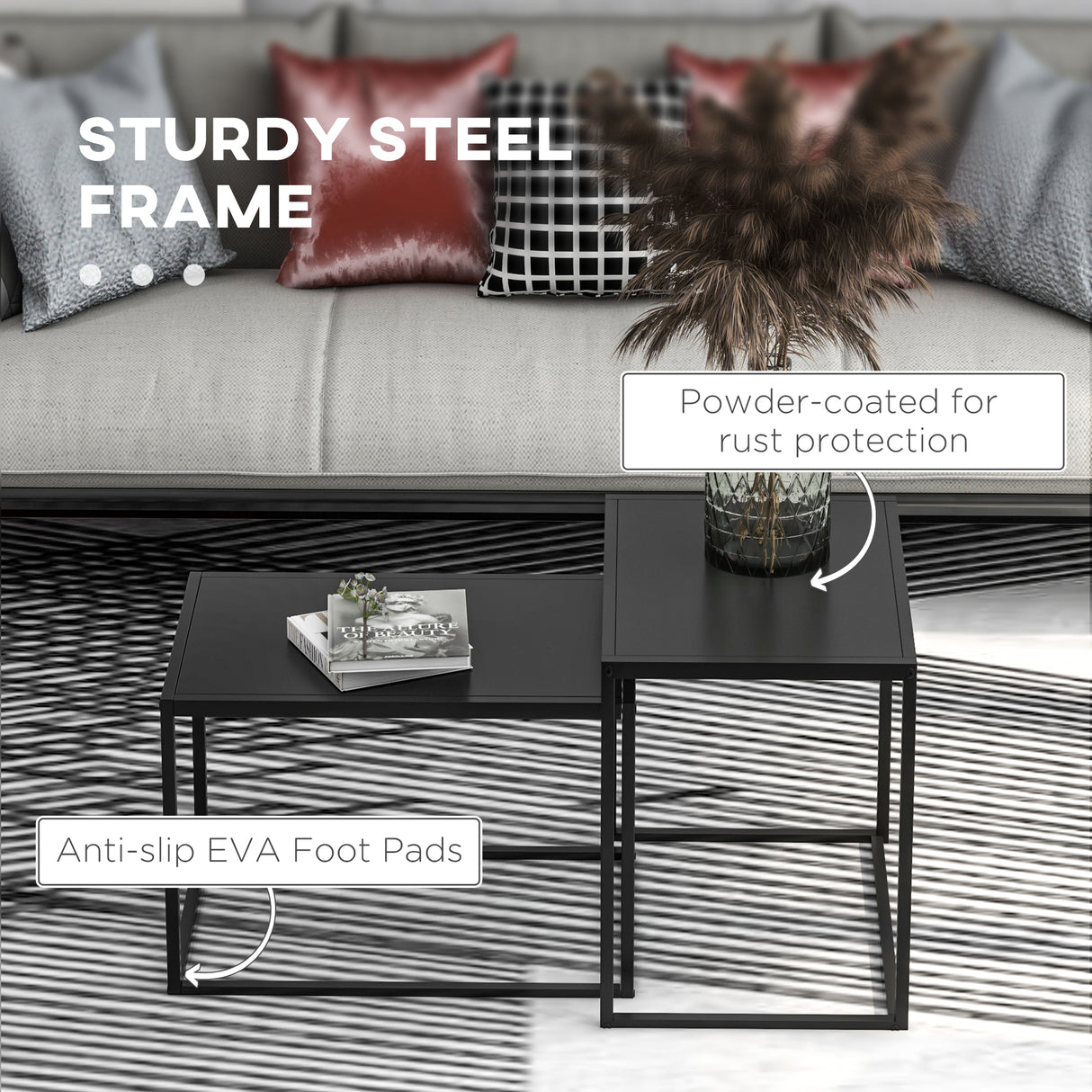 immagine-5-easycomfort-easycomfort-set-2-tavolini-da-salotto-moderni-impilabili-con-telaio-in-acciaio-nero