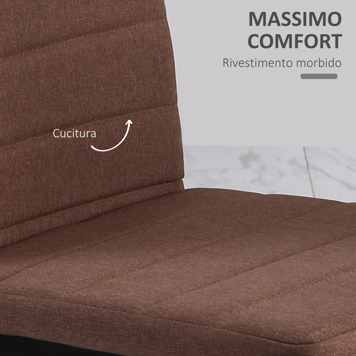 easycomfort easycomfort set 4 sedie imbottite per soggiorno o sala da pranzo sedie da cucina moderne in metallo e tessuto cachi