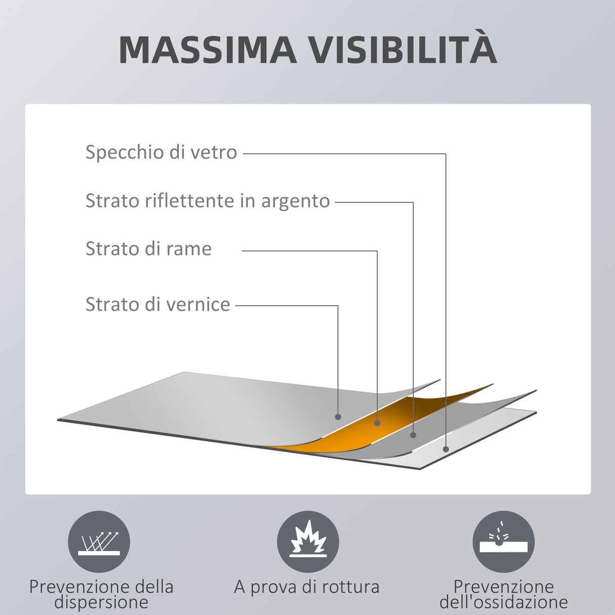 easycomfort easycomfort specchio da parete e da appoggio in legno di pino con ganci inclusi 45x125cm