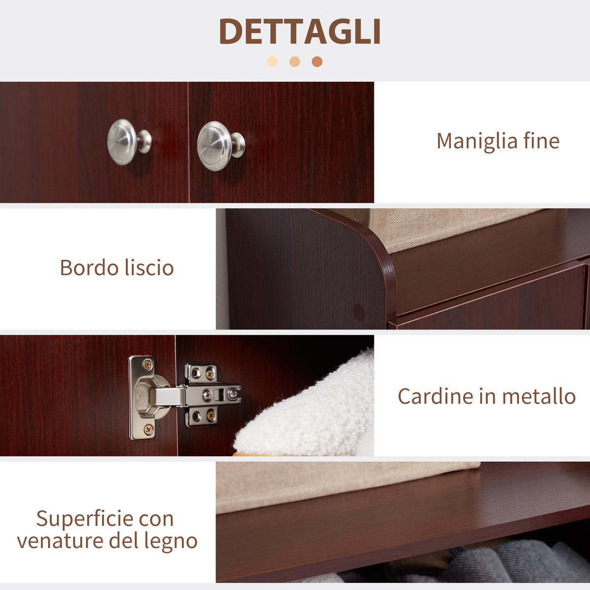 easycomfort easycomfort armadio scarpiera moderno e salvaspazio in legno per 12 paia con 4 ripiani aperti 83x30x90 cm color caffe