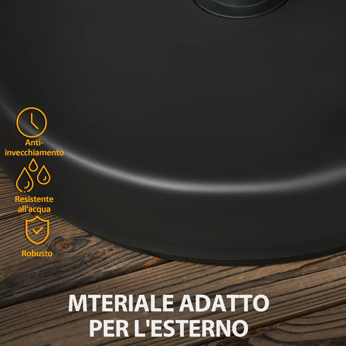 easycomfort easycomfort base per ombrellone da giardino in plastica pp max 18kg di peso 45x33 cm nero