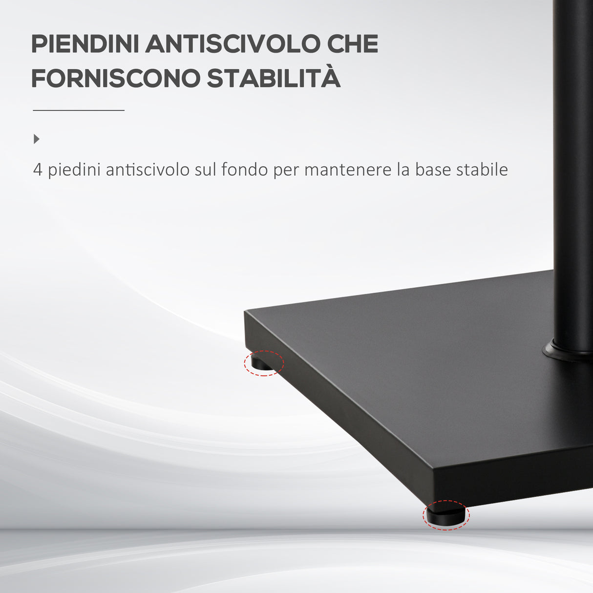 easycomfort easycomfort base per ombrellone quadrata da 18kg per pali da 33 53 8 cm 45x45x39 cm nero