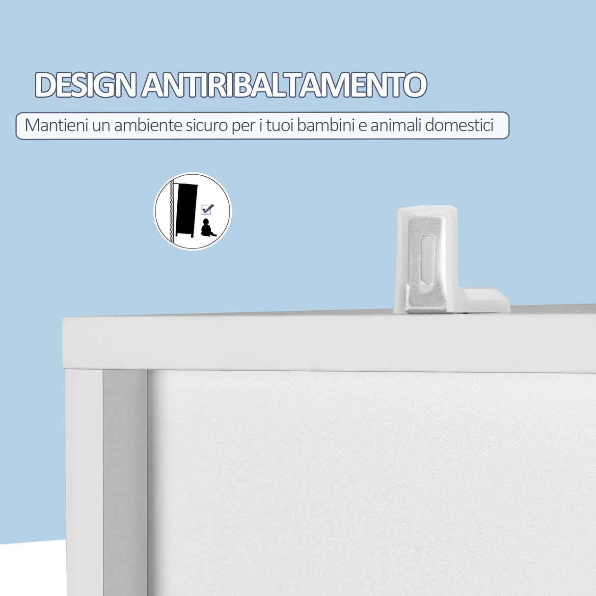 easycomfort easycomfort colonna bagno salvaspazio in legno con specchio e apertura a pressione 30x28x170cm bianco