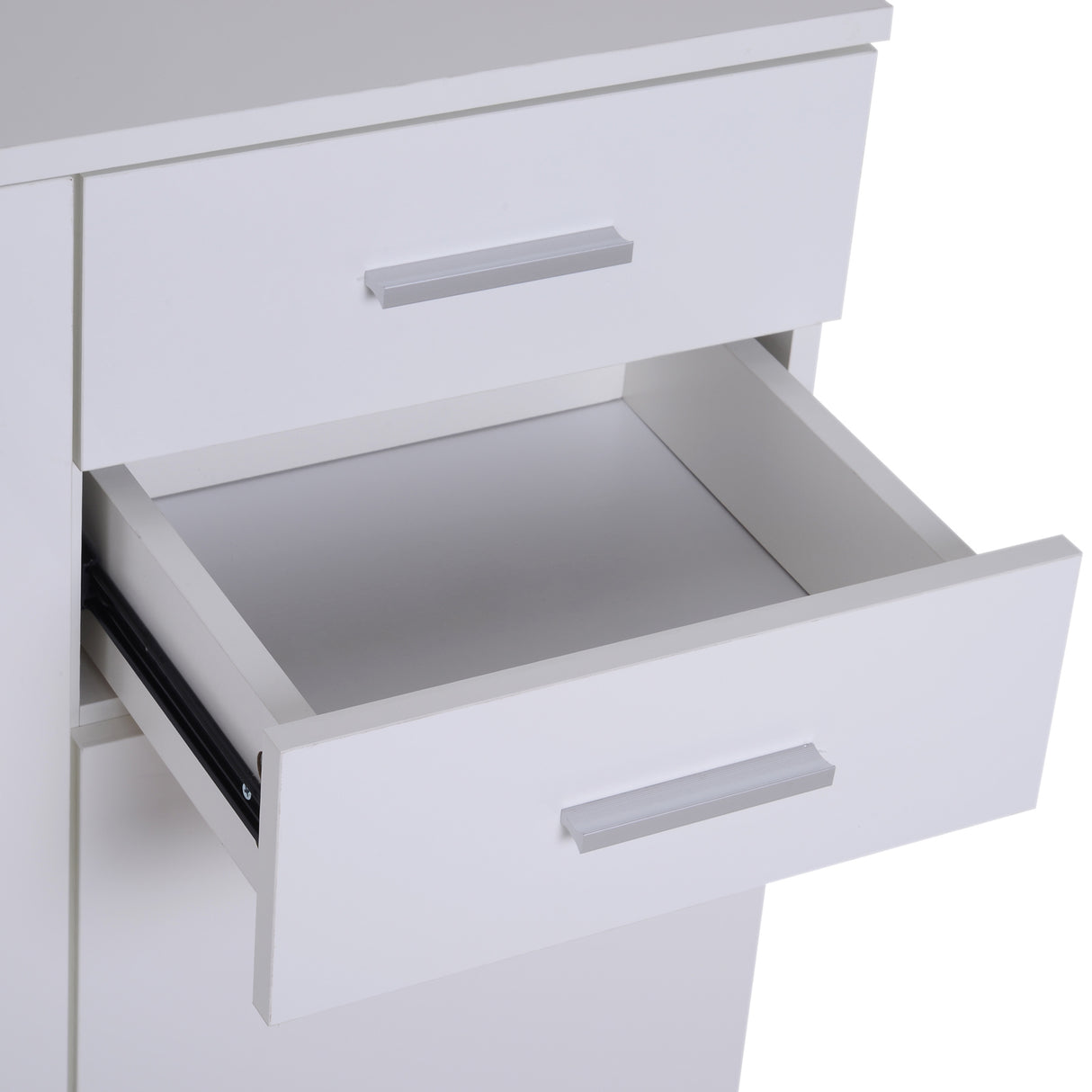 easycomfort easycomfort credenza soggiorno con 3 armadietti e 2 cassetti madia soggiorno moderna salvaspazio con ripiano regolabile in legno 106x35x76 cm bianco ean 8054111847575