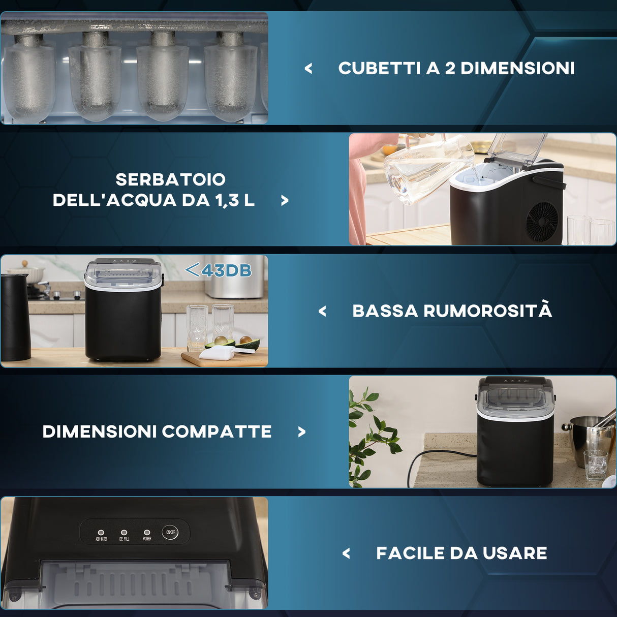 easycomfort easycomfort macchina del ghiaccio da 9 cubetti in 6 12 minuti con cestello e paletta inclusi 23 8x30 5x29 cm nero