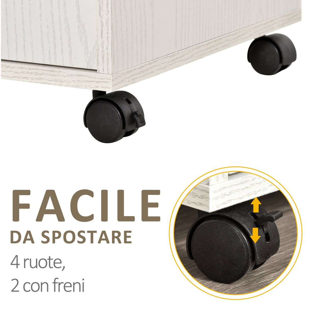 easycomfort easycomfort mobile cucina multiuso con ruote armadietto e ripiano per microonde credenza alta in legno truciolare 60 4x40 3x97cm bianco