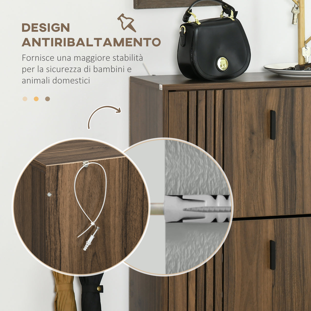 easycomfort easycomfort mobile scarpiera a 3 livelli con ripiani regolabili per 18 paia max in truciolato 63x24x117 cm