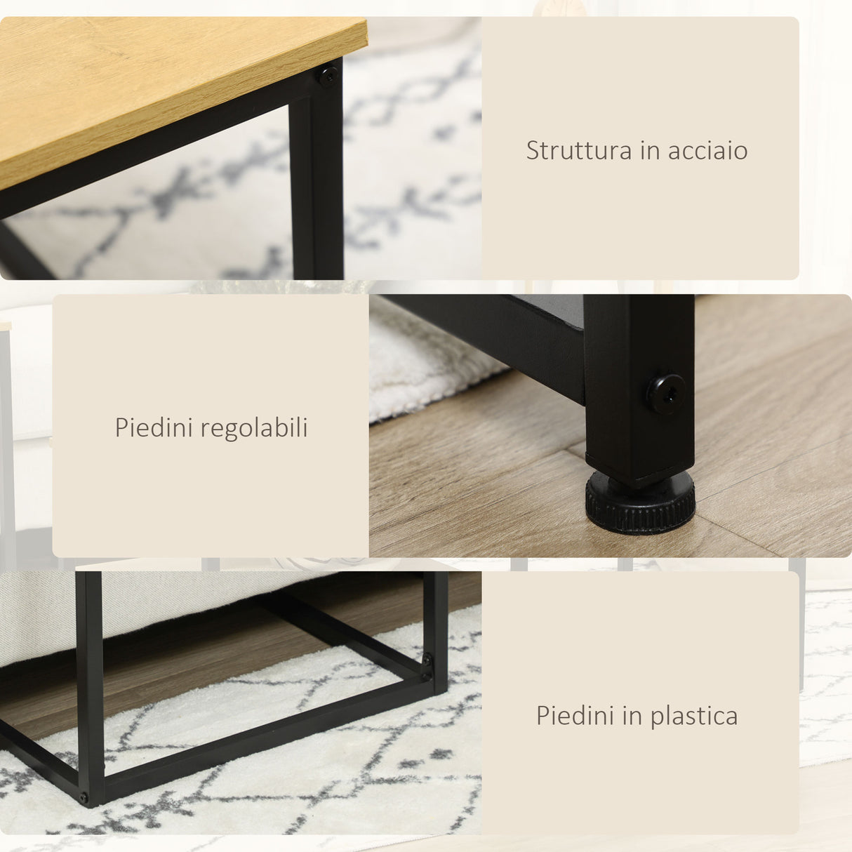 immagine-6-easycomfort-easycomfort-set-da-2-pezzi-con-tavolino-da-caffe-e-tavolino-laterale-a-c-in-acciaio-e-truciolato-color-legno