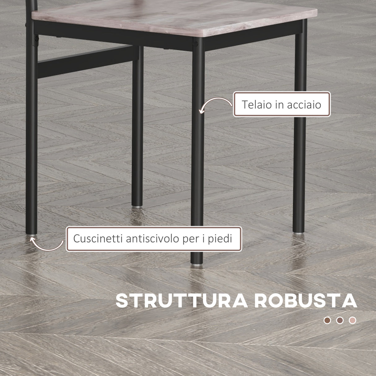 easycomfort easycomfort set tavolo e sedie 5 pezzi salvaspazio con tavolo da cucina rettangolare e 4 sedie moderne in mdf e acciaio