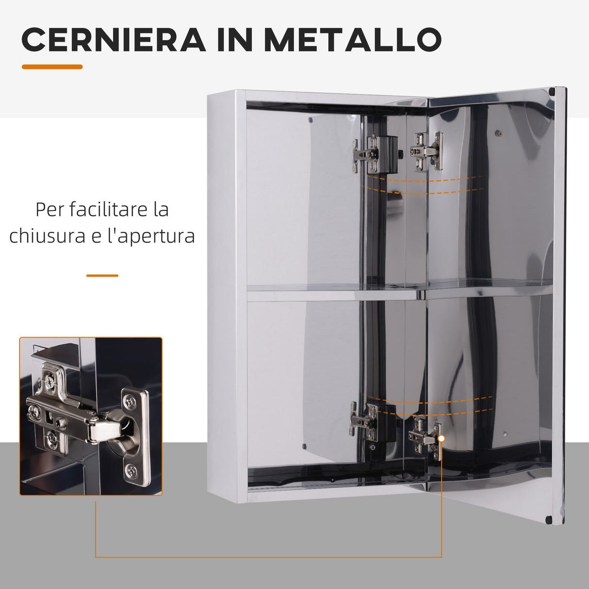 immagine-6-easycomfort-easycomfort-specchiera-bagno-in-acciaio-con-anta-e-vano-contenitore-a-2-ripiani-55x14x30cm