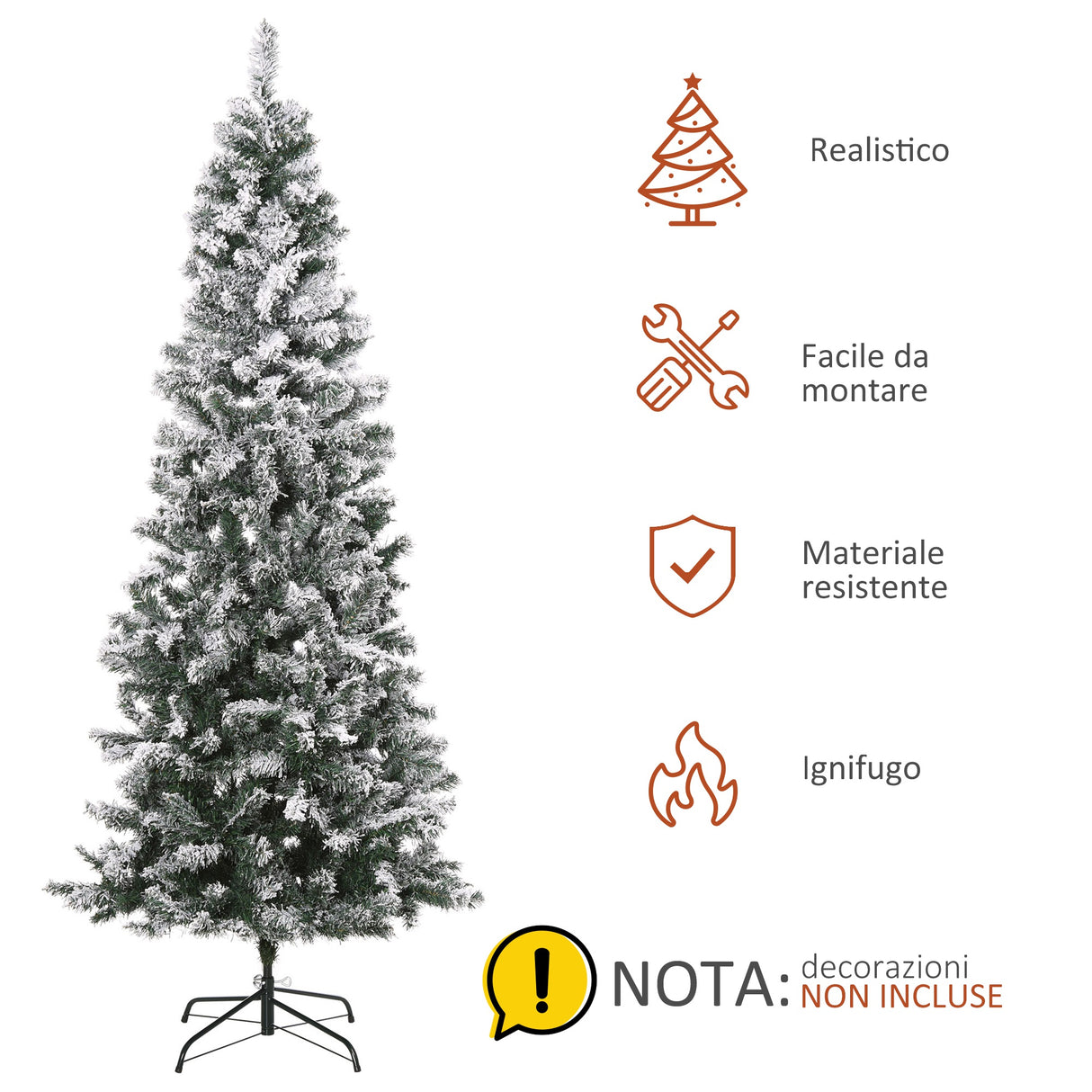 easycomfort easycomfort albero di natale artificiale 210 cm con 631 rami in plastica effetto realistico albero di natale innevato con base in metallo pieghevole decorazioni natalizie verde