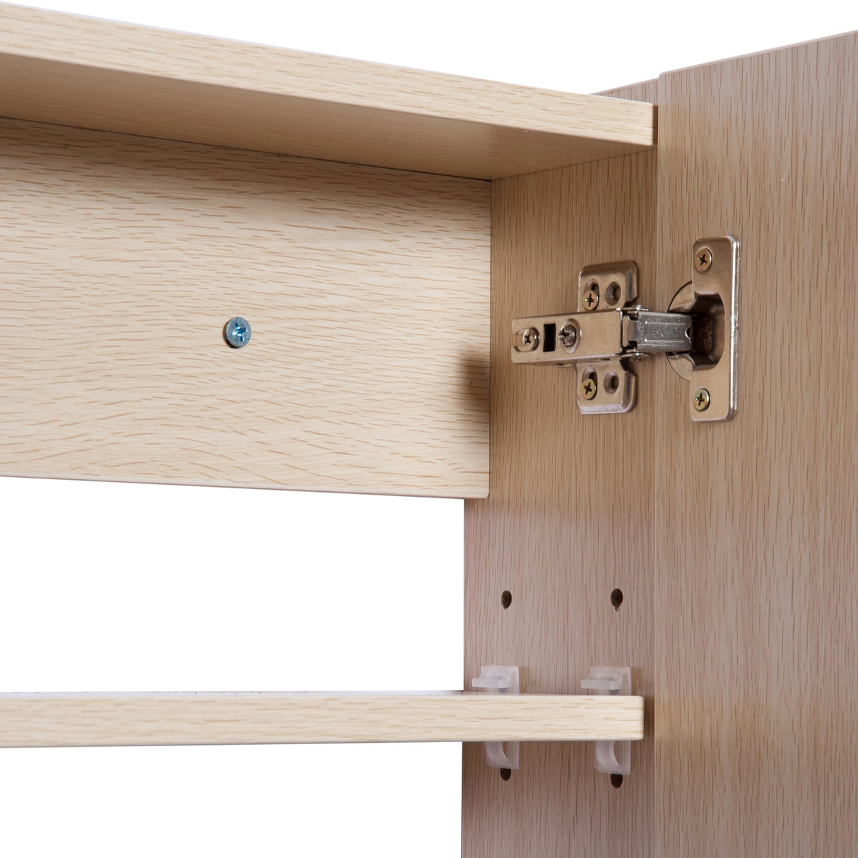 easycomfort easycomfort armadietto pensile da bagno a parete con specchio a 3 ante e ripiani regolabili in legno 90x60x13 5cm ean 8054144132402