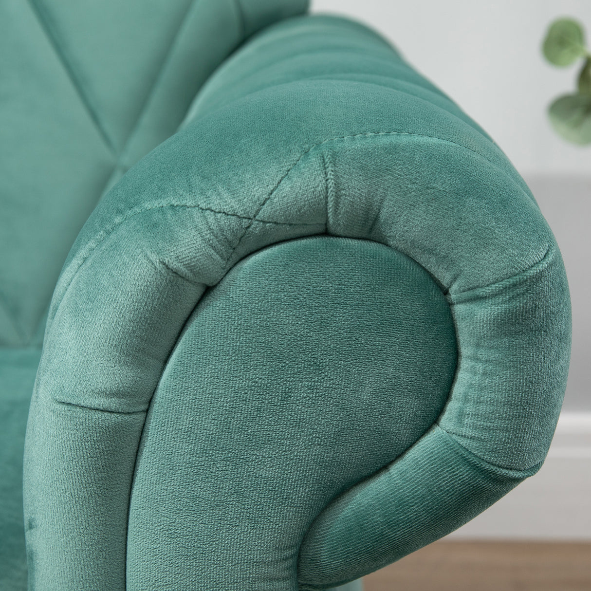 easycomfort easycomfort divano 2 posti in legno e velluto verde spessa imbottitura divano per 2 persone design vintage retro 148 x 72 x 76cm ean 8055776916224