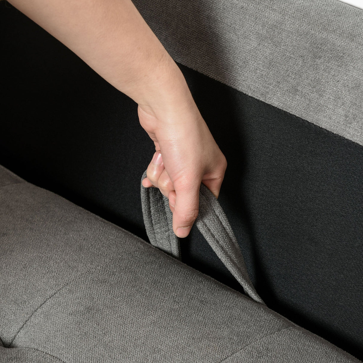 easycomfort easycomfort divano 3 posti moderno in tessuto grigio con vano contenitore e design scandinavo grigio 166 5x62x82cm ean 8055776915326