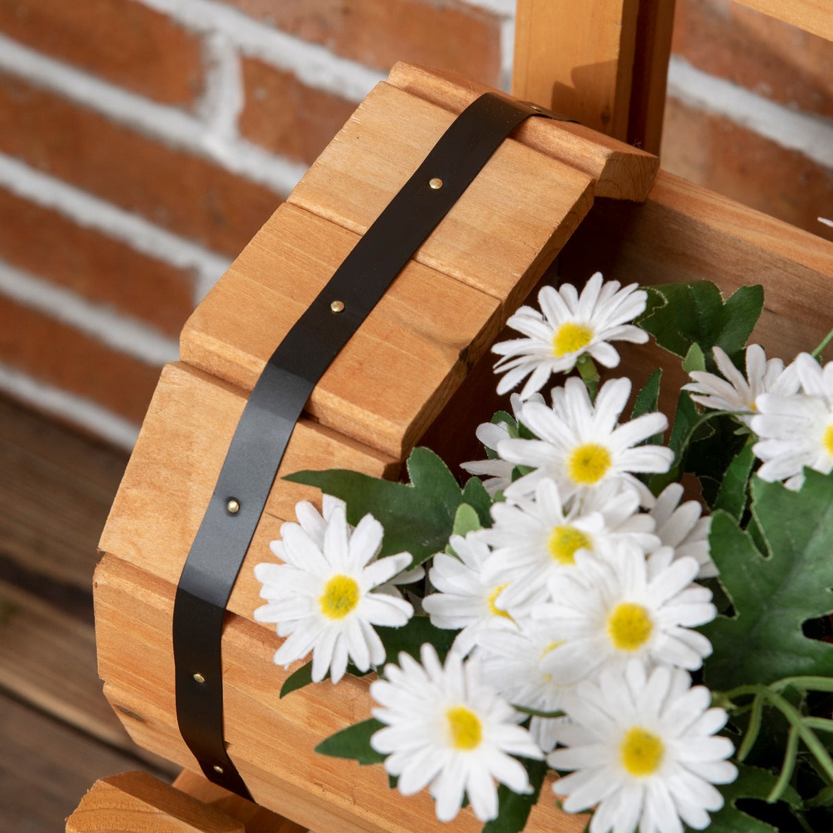 easycomfort easycomfort fioriera da esterno a mezza botte in legno dabete con design verticale rialzato 45x45x80 cm