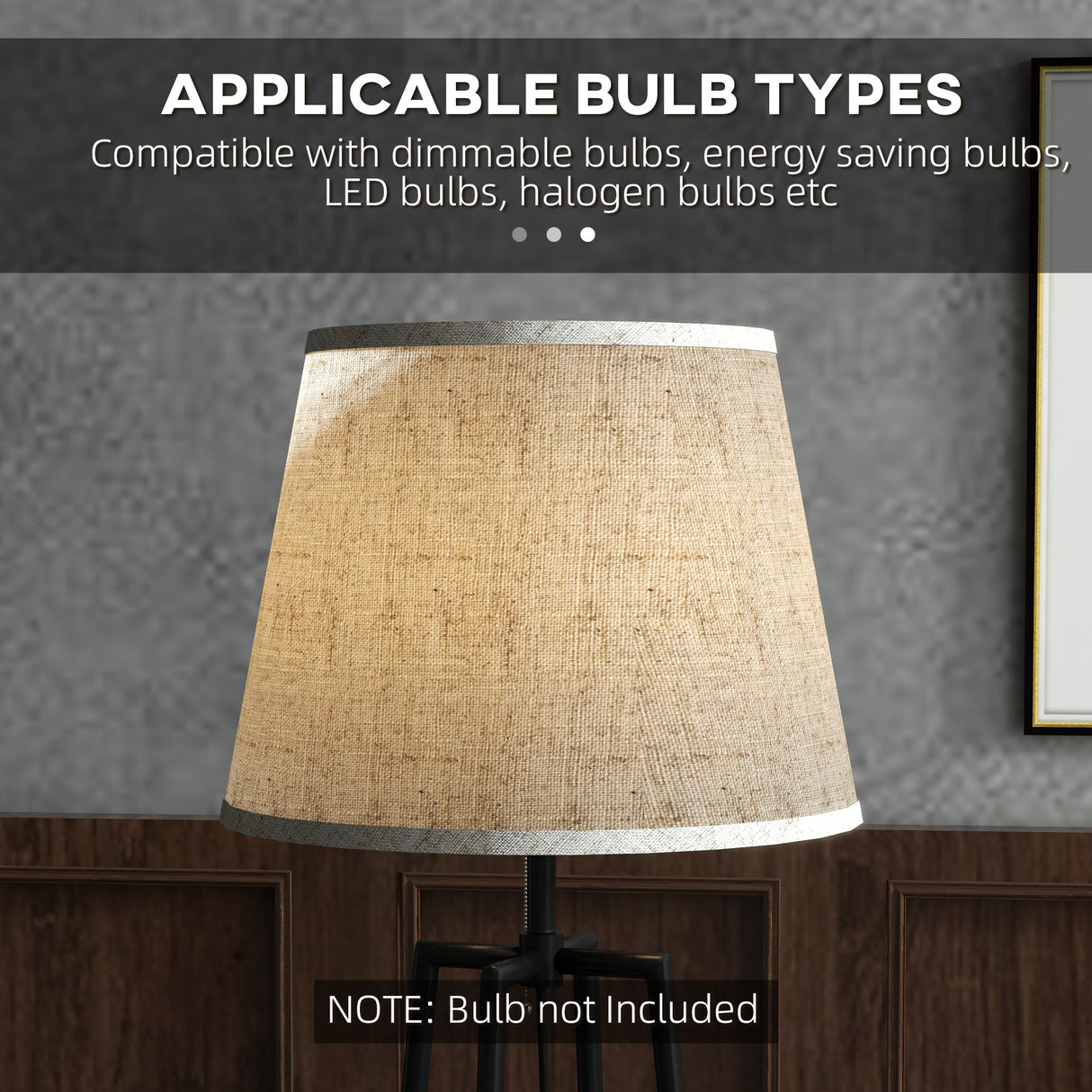 easycomfort easycomfort lampada da terra a 2 ripiani in metallo e mdf con paralume in tessuto 42x166 cm nero e marrone