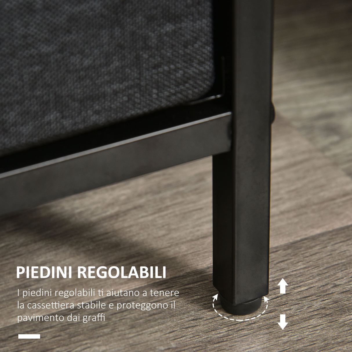 easycomfort easycomfort mobile cassettiera multiuso con 3 cassetti pieghevoli in tessuto arredamento soggiorno e camera 58x29x81 5cm grigio scuro