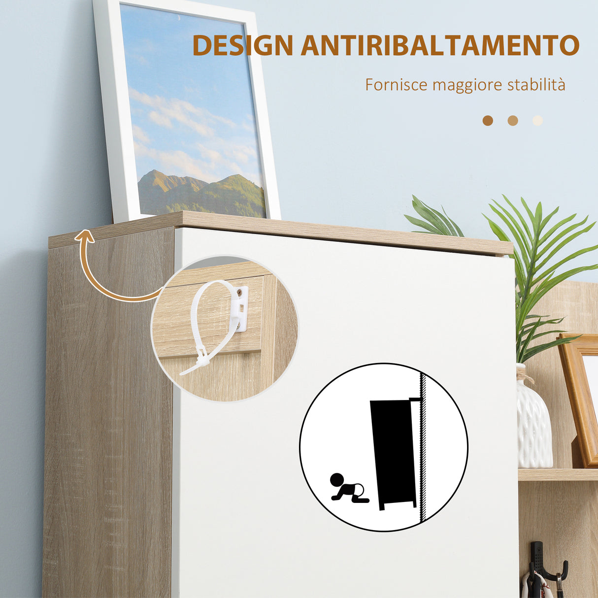 easycomfort easycomfort mobile da ingresso 4 in 1 in truciolato con specchio ganci e ripiani regolabili interni 145x29x184 cm