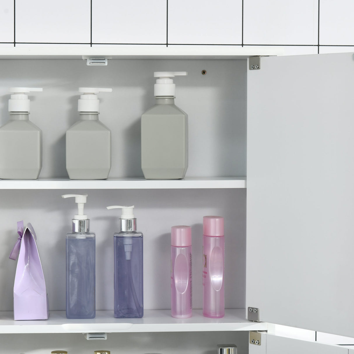 easycomfort easycomfort mobiletto bagno pensile con antine a specchio 55x17 5x60cm bianco