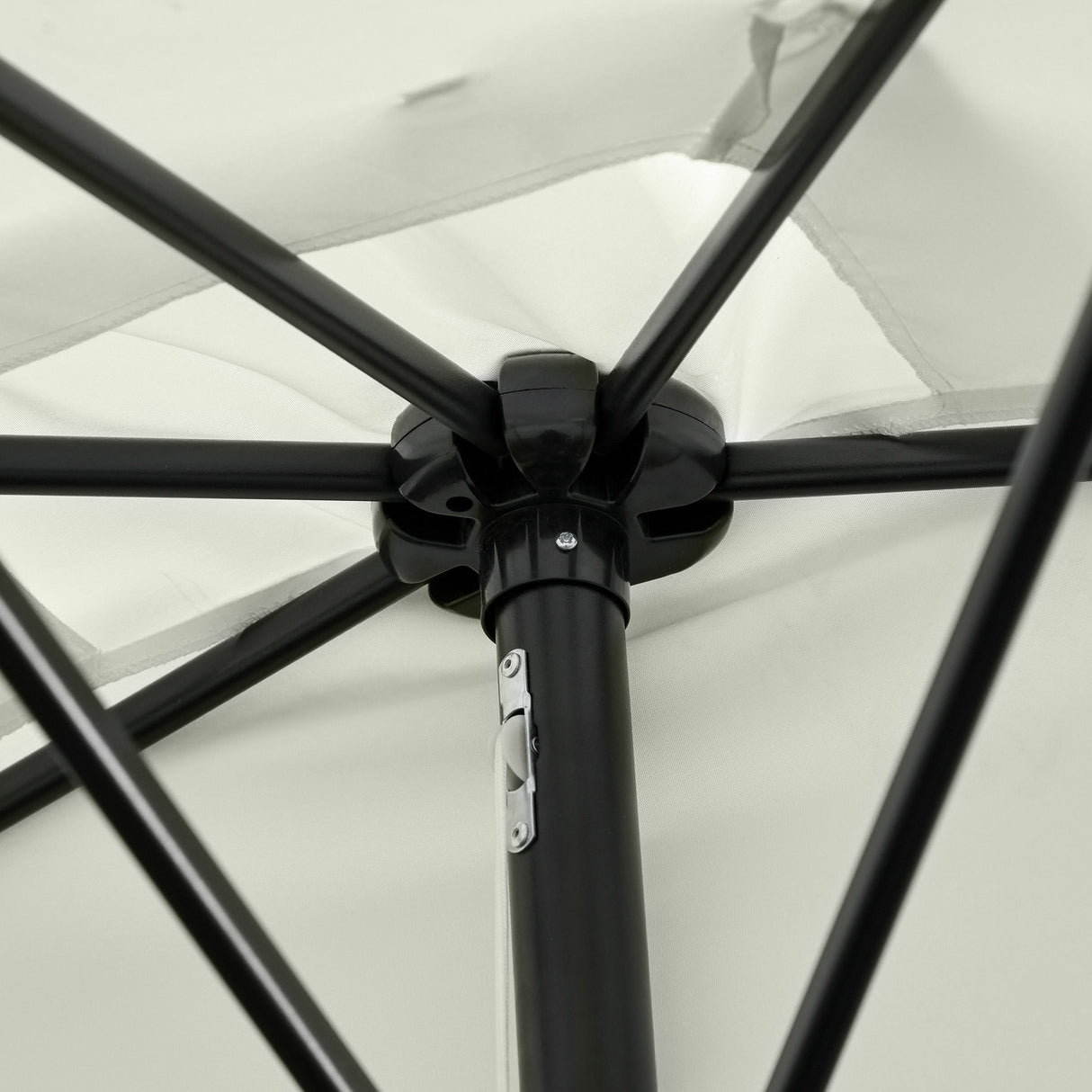 easycomfort easycomfort ombrellone semicircolare per parete da terrazza e giardino con manovella 2 5x2 3m crema