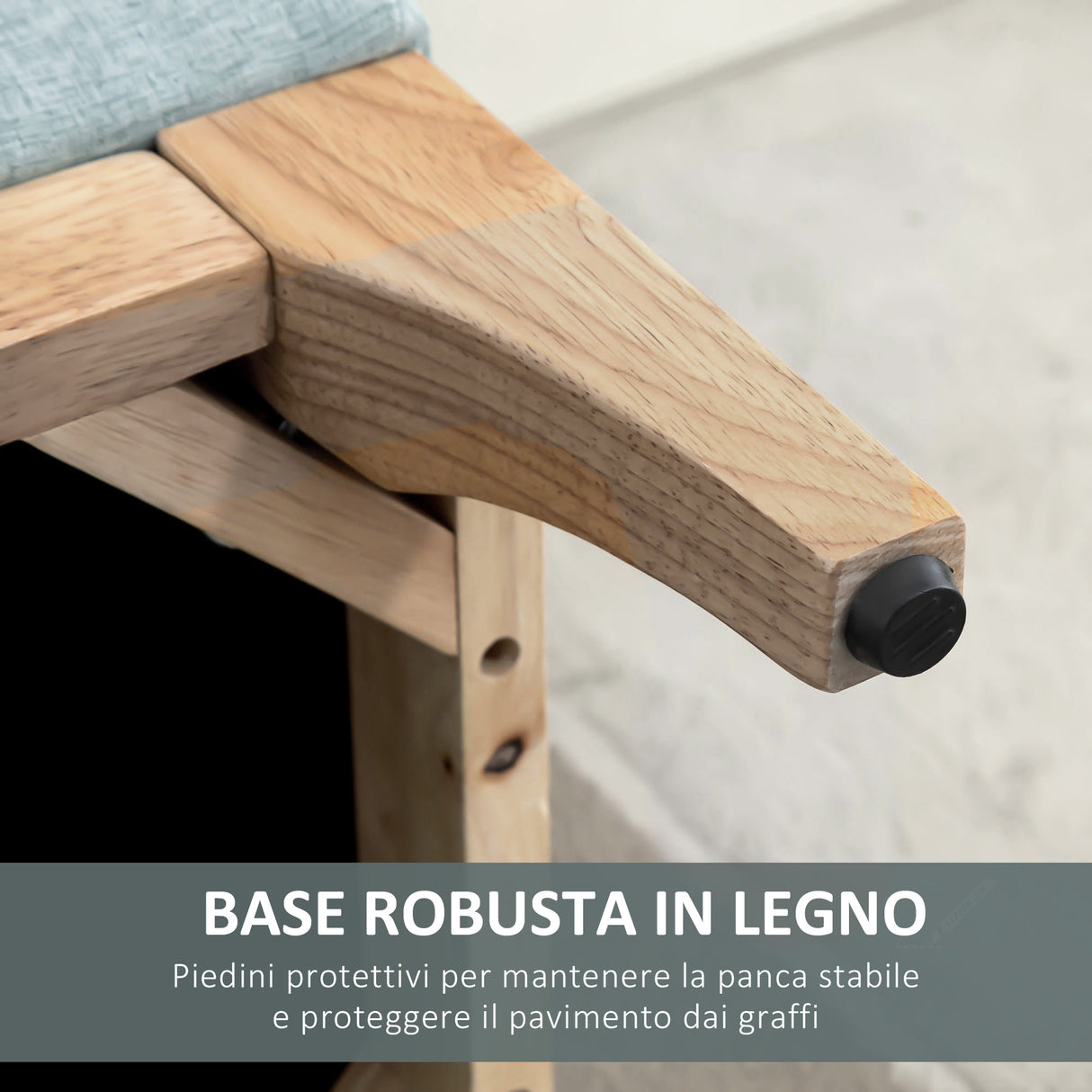 easycomfort easycomfort panca imbottita contenitore in tessuto con design scandinavo 110x39x45acm azzurro