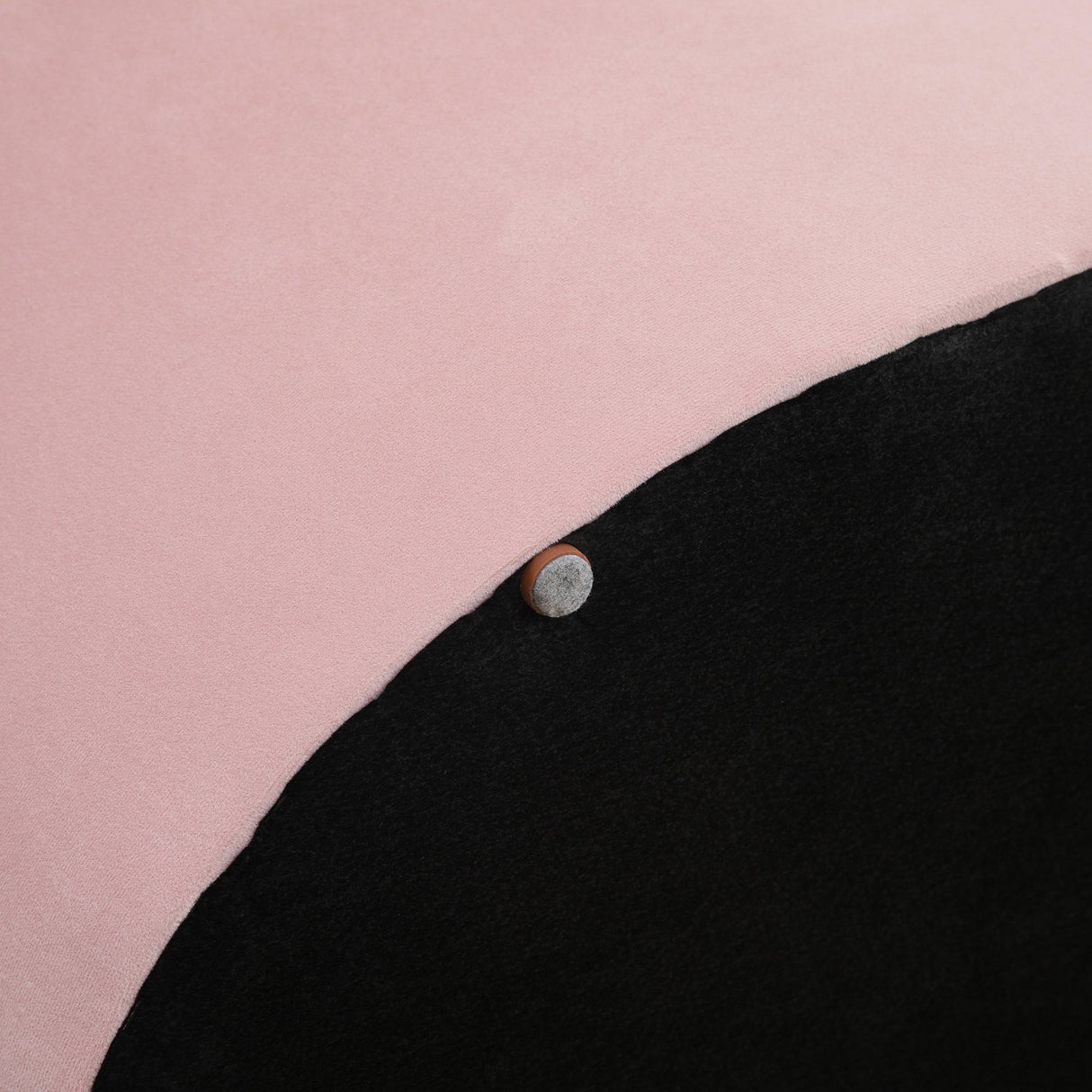 easycomfort easycomfort pouf contenitore ovale imbottito e trapuntato in velluto 71x52x42cm rosa