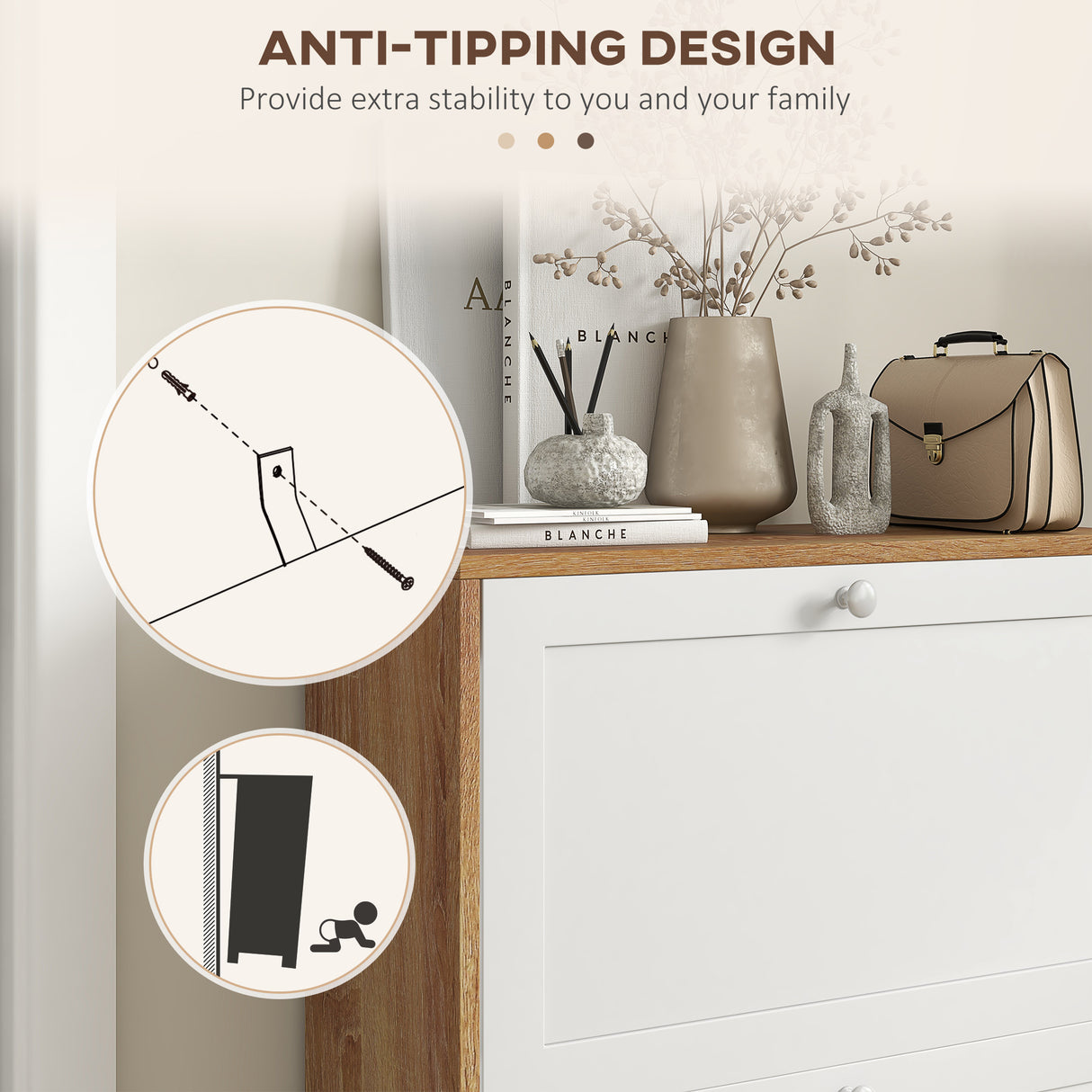 easycomfort easycomfort scarpiera slim con 3 ripiani regolabili a 2 livelli per 12 paia in truciolato e mdf 60x24 5x75 5 cm