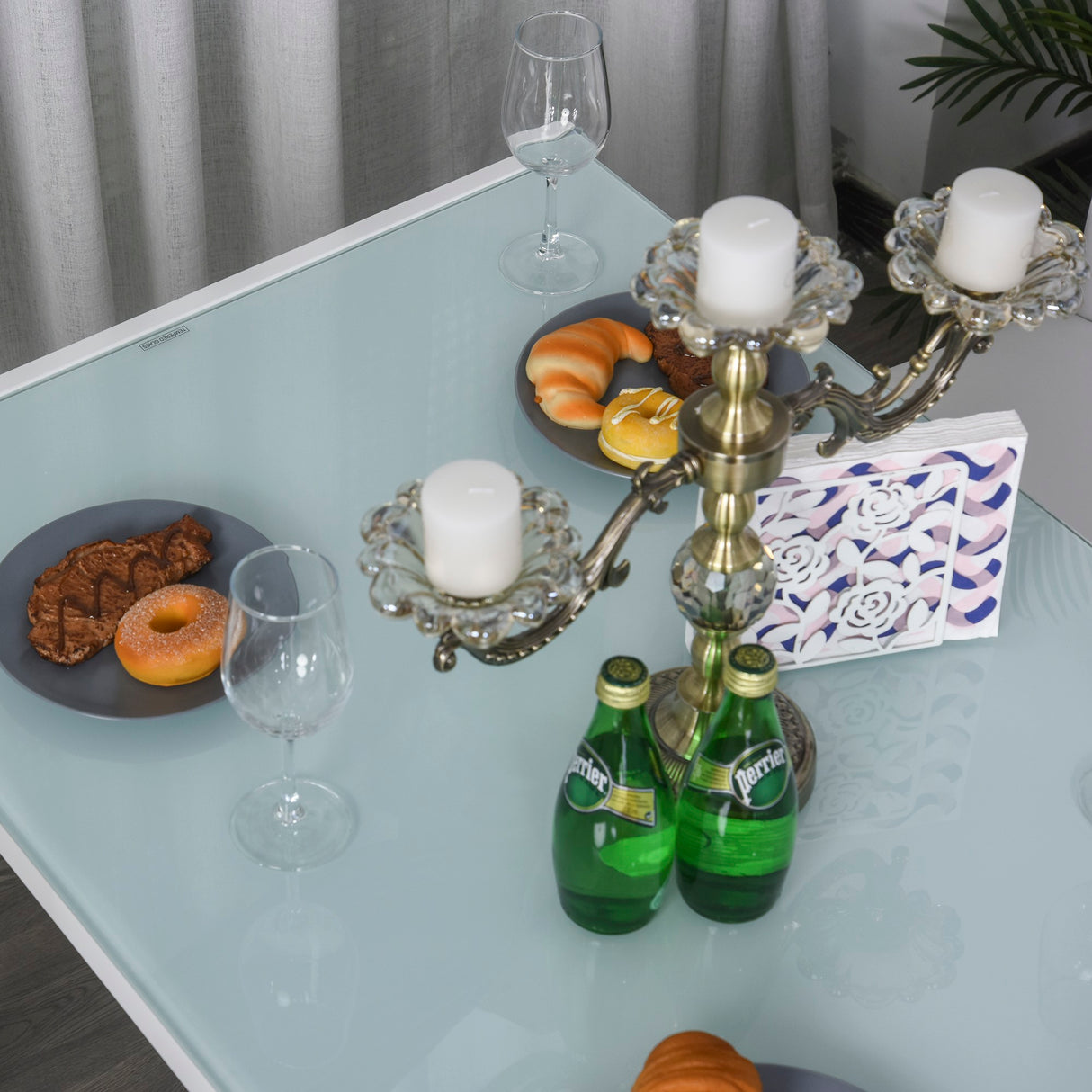 easycomfort easycomfort set 5 pezzi con 1 tavolo e 4 sedie per cucina o sala da pranzo in finta pelle metallo e vetro temperato bianco