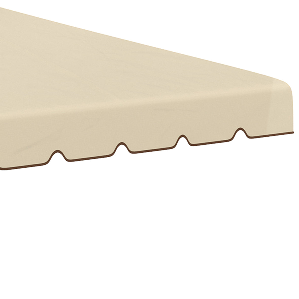 easycomfort easycomfort tettuccio di ricambio per gazebo da giardino 3x3m con tetto a 2 livelli in poliestere beige