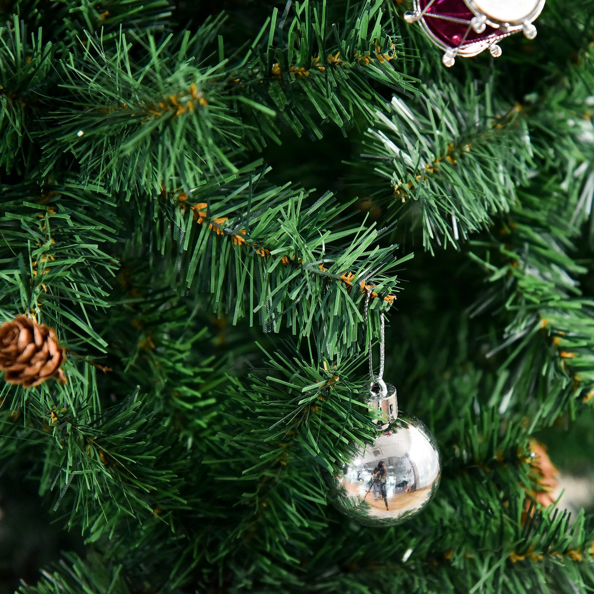 easycomfort easycomfort 1 8m albero di natale artificiale con 624 rami in pvc ignifughi albero di natale realistico con decorazioni e rami folti verde