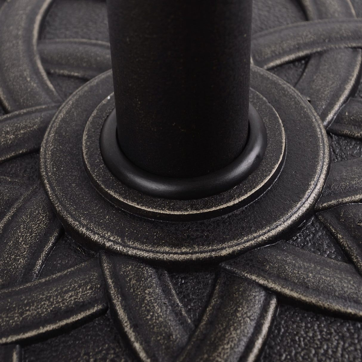 easycomfort easycomfort base per ombrellone in resina 19kg con decorazioni e accoppiatore antiruggine 54 5cm bronzo