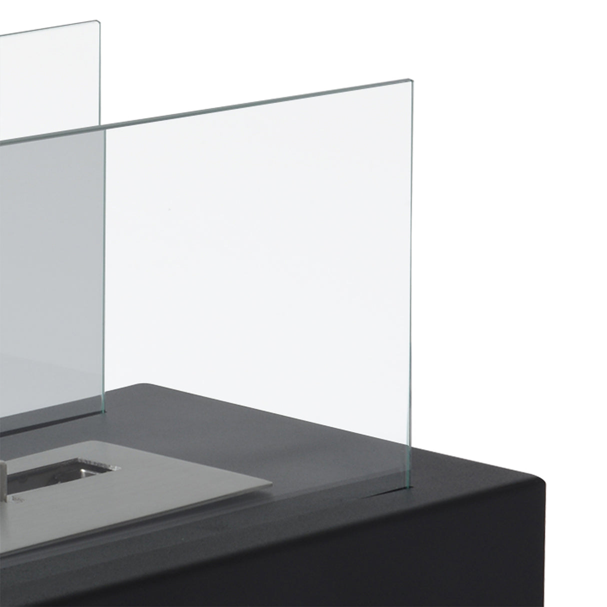 easycomfort easycomfort camino a bioetanolo da tavolo 830 w bruciatori senza residui inodore in acciaio inox con vetro 35x18x21 cm nero ean 8054111843300