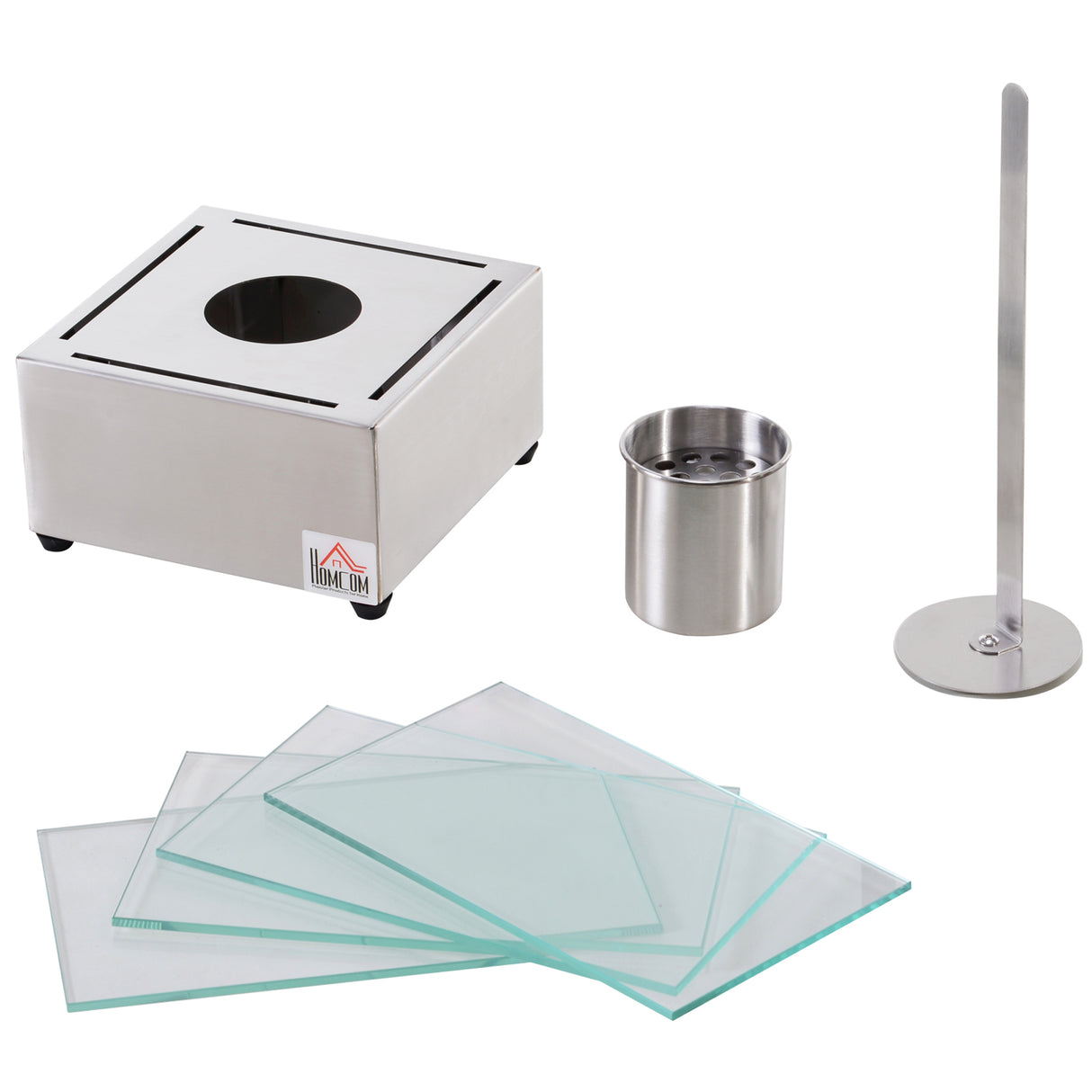 easycomfort easycomfort camino a bioetanolo da tavolo con bruciatore da 0 4l biocamino in acciaio e vetro per interni ed esterni 20x20x33cm argento