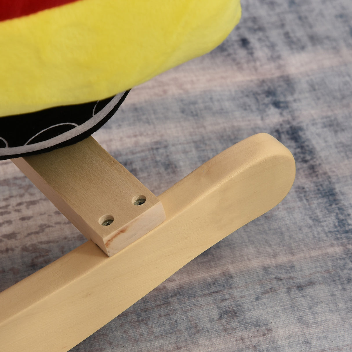 easycomfort easycomfort cavallo a dondolo per bambini 18 36 mesi a forma di moto cavallo per bambini cavalcabile in legno e peluche suoni realistici max 40kg rosso e giallo