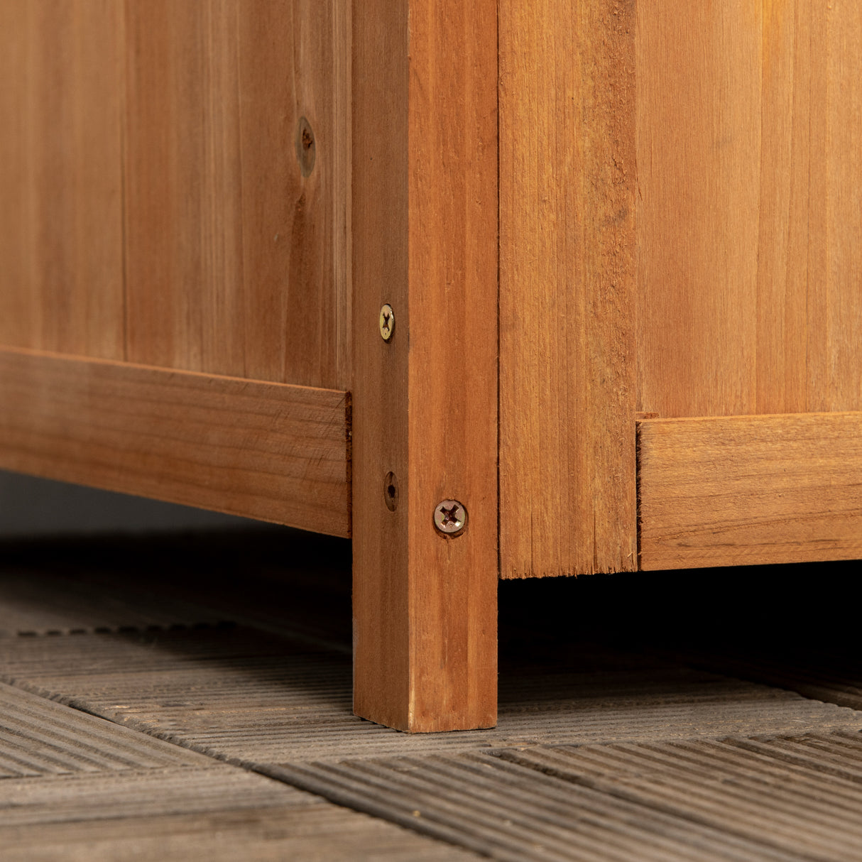 easycomfort easycomfort fioriera da giardino in legno di abete marrone con grigliato per rampicanti e decorazioni 40x40x145 cm