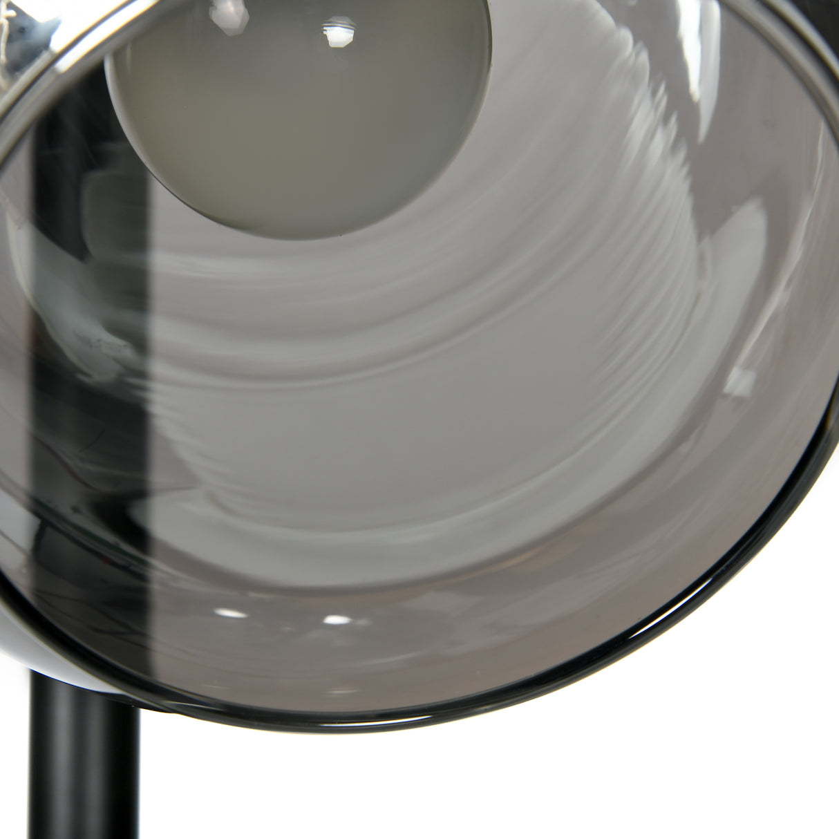 easycomfort easycomfort lampada da terra in metallo ad albero con 3 paralumi in vetro 36x162 cm nero e grigio