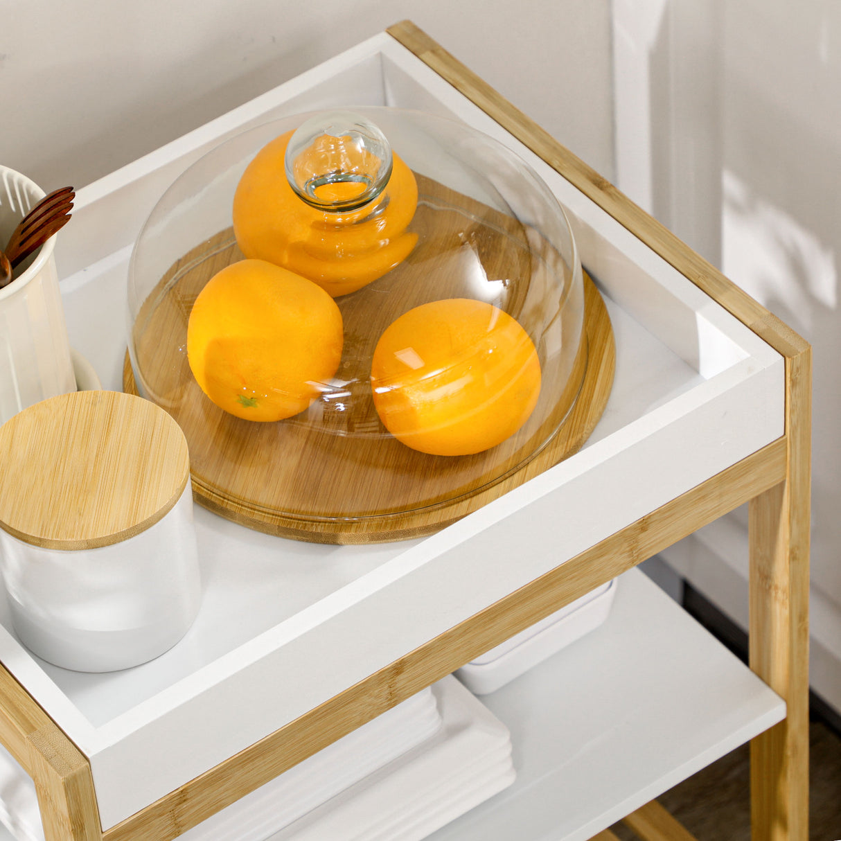 immagine-8-easycomfort-easycomfort-mobile-con-scaffali-in-bambu-e-mdf-con-vassoio-removibile-42-8x33x70cm-bianco-e-color-legno