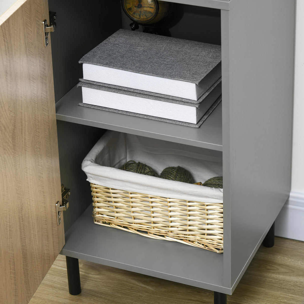 immagine-8-easycomfort-easycomfort-mobile-multiuso-in-truciolato-e-metallo-con-2-ripiani-aperti-e-armadietto-a-3-livelli-40x38x170cm-grigio-e-color-rovere