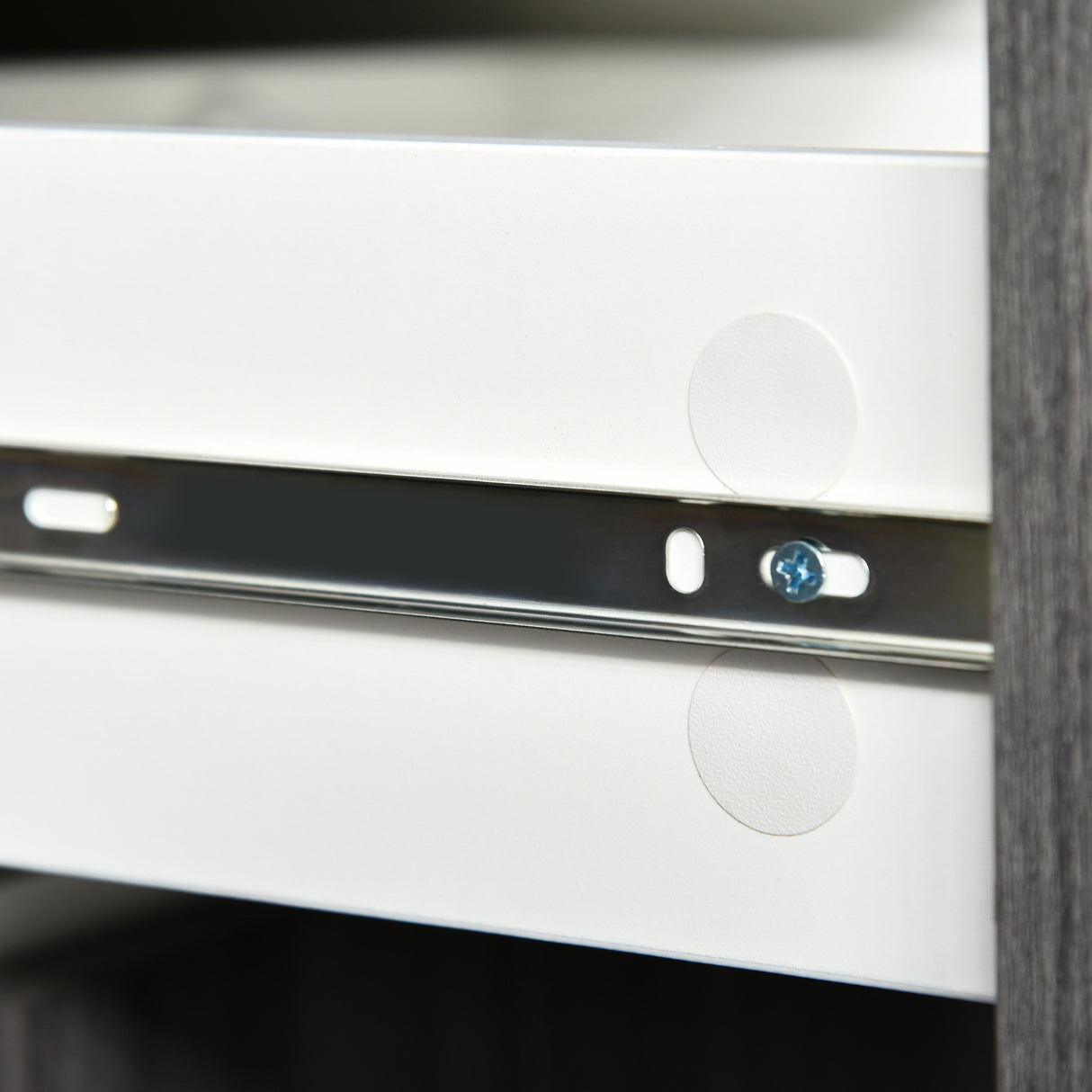 easycomfort easycomfort mobiletto armadietto multiuso per soggiorno cucina ufficio 2 cassetti e 2 armadietti con apertura a pressione grigio