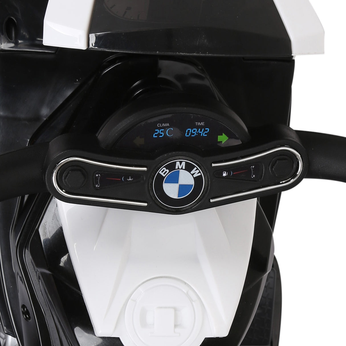 easycomfort easycomfort moto elettrica per bambini max 20kg con licenza bmw macchina elettrica con 3 ruote batteria ricaricabile 6v bianco nera 66x37x44cm