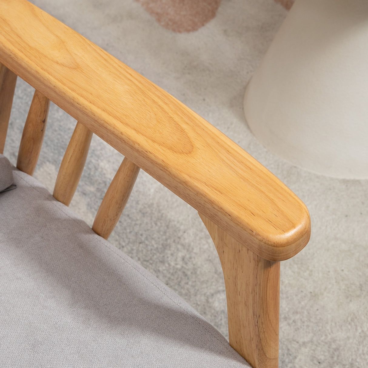 easycomfort easycomfort poltrona moderna con rivestimento vellutato e struttura in legno 68x75x78cm grigio