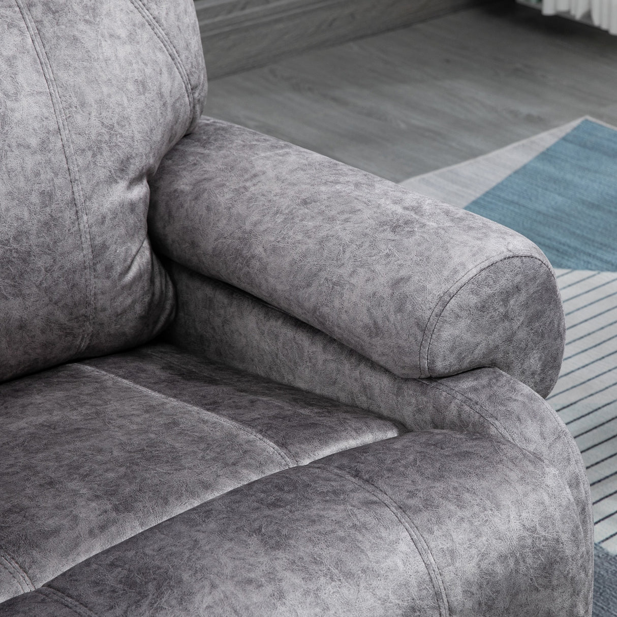 easycomfort easycomfort poltrona relax reclinabile manualmente in tessuto con imbottitura extra grigio