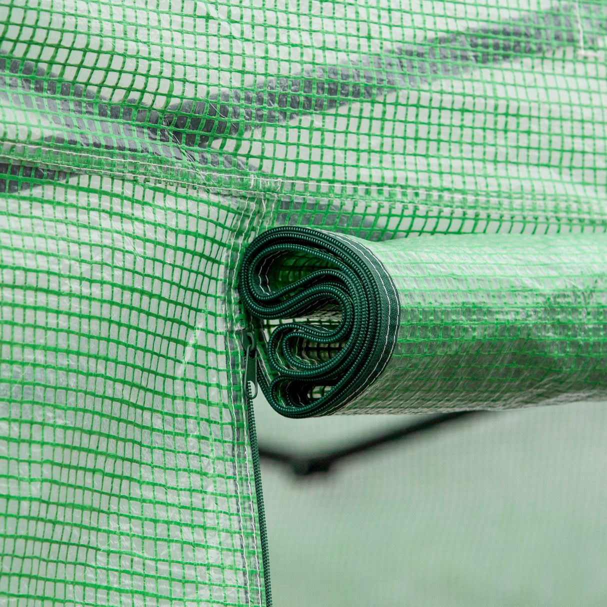 easycomfort easycomfort serra a tunnel da esterno 3x3x2m con copertura in pe porta con cerniera e 4 finestre verde