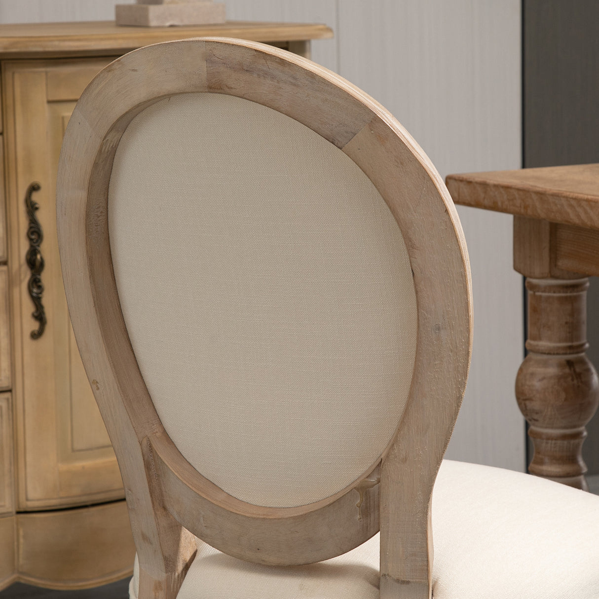 easycomfort easycomfort set 2 sedie imbottite da pranzo sedie per soggiorno stile vintage retro in legno e tessuto effetto lino bianco panna 49x56x96cm