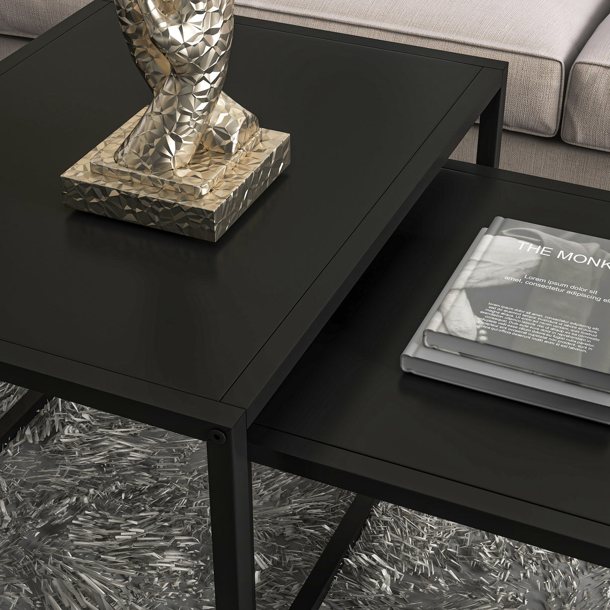 immagine-8-easycomfort-easycomfort-set-2-tavolini-da-salotto-moderni-impilabili-con-telaio-in-acciaio-nero