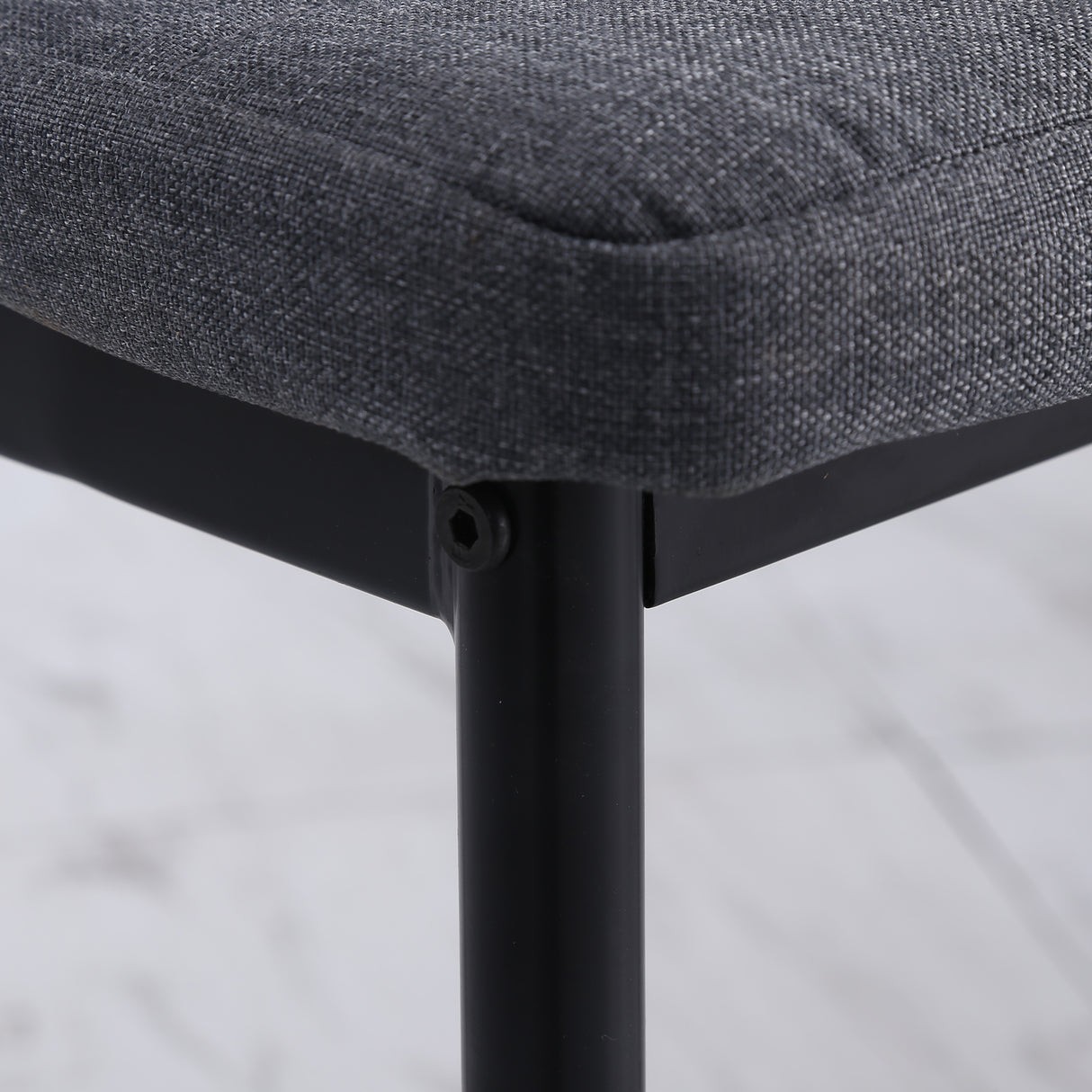 easycomfort easycomfort set 4 sedie imbottite per soggiorno o sala da pranzo sedie da cucina moderne in metallo e tessuto grigio