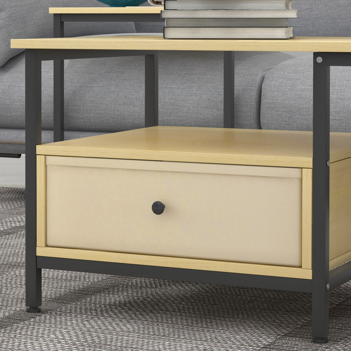 immagine-8-easycomfort-easycomfort-set-da-2-pezzi-con-tavolino-da-caffe-e-tavolino-laterale-a-c-in-acciaio-e-truciolato-color-legno