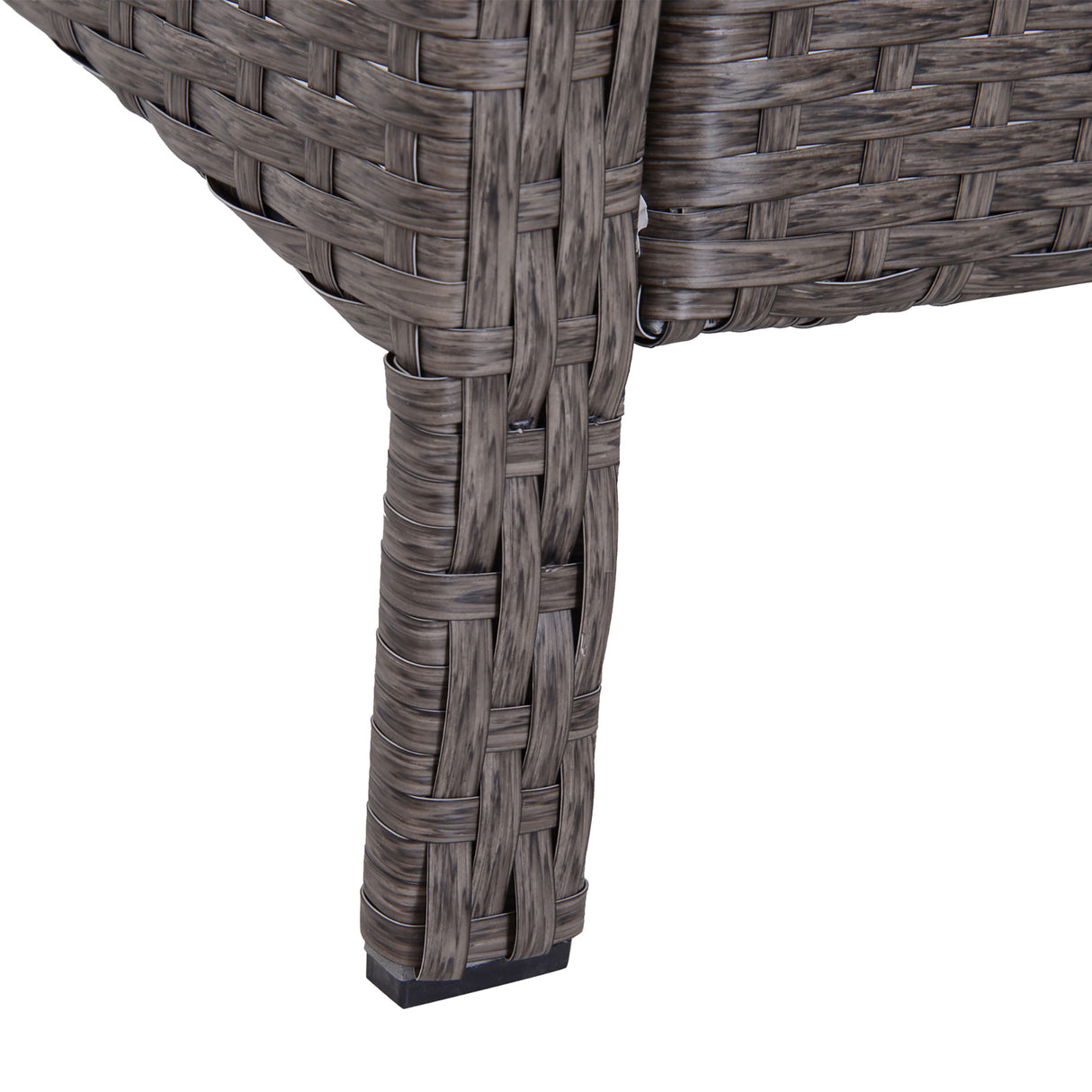 easycomfort easycomfort set mobili da giardino 2 poltrone 2 poggiapiedi 1 tavolino in vetro temperato rattan grigio