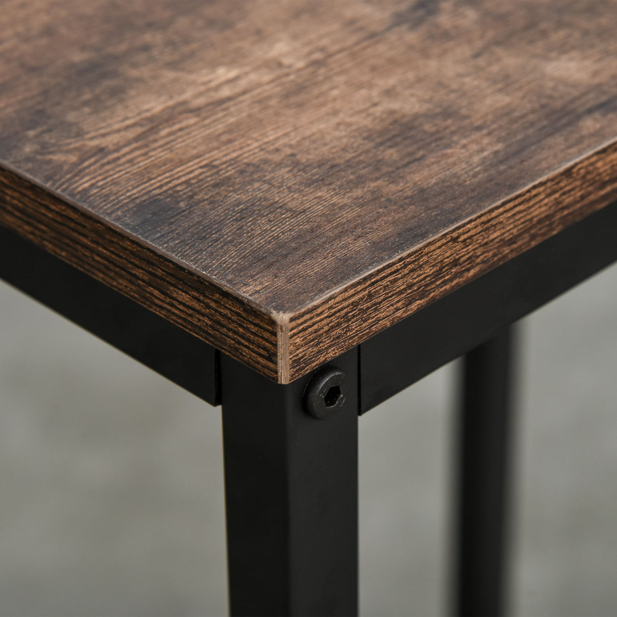 easycomfort easycomfort set tavolo alto con 2 sgabelli e scaffale stile industriale in metallo e legno arredamento moderno bar e cucina marrone rustico ean 8054144139098